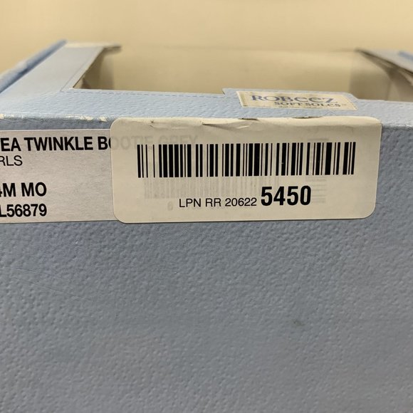 Robeez 'Thea Twinkle' Bootie, Grey Leather, Walker Size 24 months - Picture 3 of 11